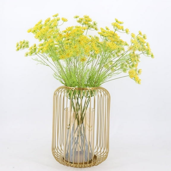 Nvzi Crafted Vinyl Artificial Yarrow Wildflower Shrubs, Used for Indoor or Outdoor Decoration (31.9in, Yellow)