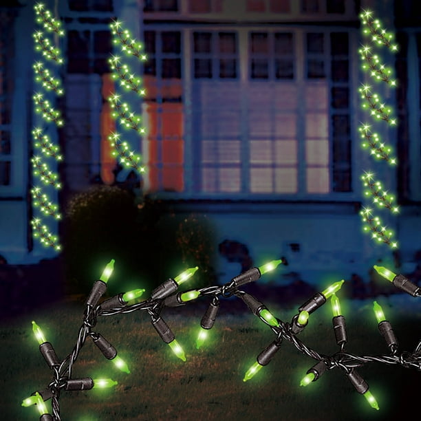 12' Neon Green Halloween Garland Lights