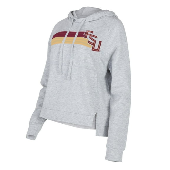 Women's Concepts Sport Gray Florida State Seminoles Cedar-Tri-Blend Raglan Pullover Hoodie