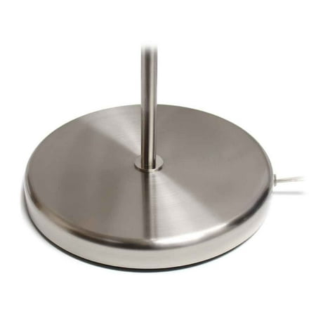 Simple Designs - Floor Lamp with Reading Light - Brushed Nickel