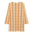 thumbnail image 3 of Aesthetic Orange And White Ripple Loose Dress Evening Dress Summer Dresses for Women Luxury Dress Long Sleeved Dress, 3 of 4