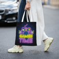 thumbnail image 2 of DouZhe Reusable Grocery Bags, Game Time Neon Signs Lightweight Polyester Canvas Cloth Tote Bag for Travle Gym Shopping School, 15" x 16", 2 of 7