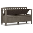 thumbnail image 3 of Brooklyn 48" Wide Wood Contemporary Entryway Storage Bench in Farmhouse Gray, 3 of 7