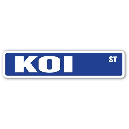 - KOI Street Sign orange asian japanese tattoo fish | Indoor/Outdoor | 24