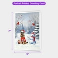 thumbnail image 5 of Hello Winter German Shepherd Football Snowman Welcome Snowy Morning 5x7in Folded Greeting Card Alsatian Dog Lover Gifts Single Note Card with Envelope - 01012, 5 of 5