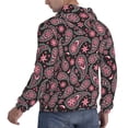 thumbnail image 3 of Hoodies for Men - Paisley Red Black Long Sleeve Comfrt Men'S Fashion Hoodies & Sweatshirts, Sweatshirts for Men Hoodies Pullover Clothing Clothes with Pouch, 3 of 7
