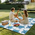 thumbnail image 4 of Blue Coastal Turtle Outdoor Rug for Patio/Deck/Porch, Non-Slip Large Area Rug 3 x 5 Ft, Ocean Beach Nautical Marine Life Indoor Outdoor Rugs Washable Area Rugs, Reversible Camping Rug Carpet Runner, 4 of 8
