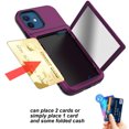 thumbnail image 4 of Allytech Case for iPhone 12(6.1 inch 2020), iPhone 12 Pro Case and Cover with Card Holder, Silicone Scratch Resistant Soft TPU Shock-Absorbing Rugged Case for Apple iPhone 12 Pro/iPhone 12, Purple, 4 of 6
