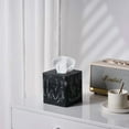 thumbnail image 4 of Natural Travertine Textures Tissue Box Cover Square for Home Decor,Resin Heavy Tissue Box Holder for Bathroom Countertop,Tabletop,Bedside Table,Office (Handmade of Resin), 4 of 8