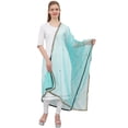 thumbnail image 5 of Phagun Net Dupatta Long Stole Scarf Women Ethnic Wrap Hizab Gift For Her-Teal Green, 5 of 5