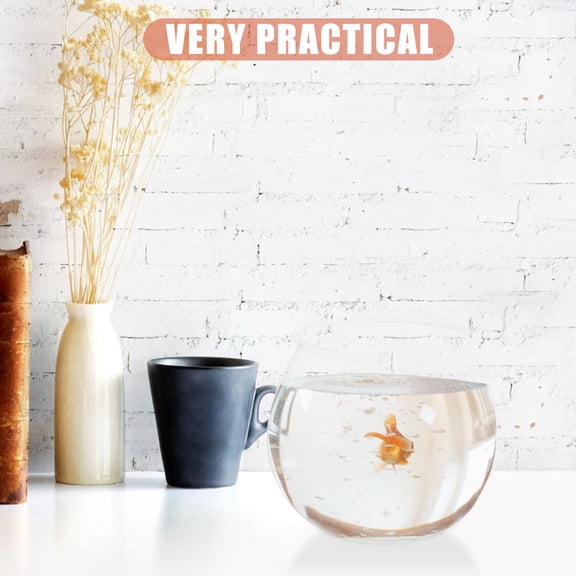 DEEPCRAFF 4Pcs Small Portable Plastic Fish Tank Transparent Durable Fish Bowl