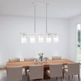 thumbnail image 4 of Livex Lighting Harding 5 Light Linear Chandelier in Brushed Nickel, 4 of 16