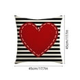 thumbnail image 2 of FastXmas Valentines Pillow Covers 18x18 Inch Red White Heart Throw Pillow Covers Invisible Zipper Love Be Mine Cushion Case Decor for Holiday Farmhouse Anniversary Wedding Home Sofa Couch, 2 of 6