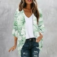 thumbnail image 2 of Nmnitkp Lightweight Summer Cardigan Womens Blouse Sleeve Cardigan Floral Print Puff Sleeve Kimono Cardigan Loose Cover Up Casual Blouse Tops, 2 of 4