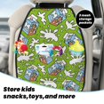 thumbnail image 4 of cartoon milk cow Mats Back Seat Protectors, Car Seat Protector Vehicle Organizers Waterproof Cover Back Seat Cover for Kids with 3 Storage Pockets 2 Pack, 4 of 5