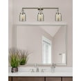 thumbnail image 3 of 205-AC-G54 Innovations Lighting Bell - 3 Light Bath Vanity In Industrial Style-11 Inches Tall and 30 Inches Wide-Antique Copper Finish-Seedy Glass, 3 of 7