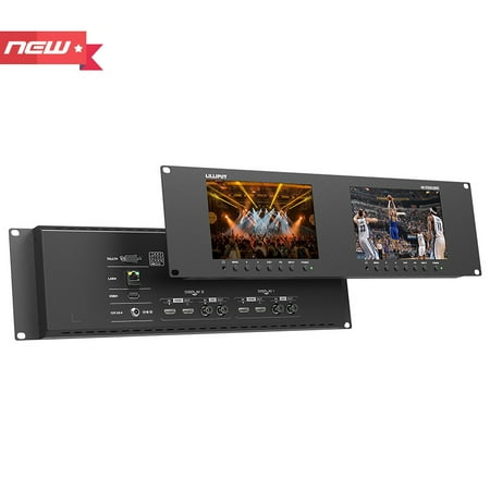 UPC: 6950821602072 | LILLIPUT Dual Rackmount Monito 7  RM-7029S 3-RU Rackmount Monitor with 3G-SDI /HDMI 2.0 Scope View Support up to 1080p 60Hz SDI and 2160p 60Hz HDMI Video