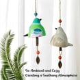 thumbnail image 4 of 2 Piezas Campana Canto Pájaro Campana Canto Pájaro Campana Viento Campana Canto Pájaro Decoración Jardín Carillón Viento Rústico Colgante Piezas Carillón Viento,A, 4 of 5