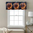 thumbnail image 3 of Kitchen Cafe Valance Curtain for Small Windows,Flaming Basketball Rod Pocket Short Valances,42x12in, 3 of 9