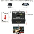 thumbnail image 3 of Commutateur HDMI 4K, Répartiteur Bidirectionnel 2 en 1 / 1 en 2, 3 of 5