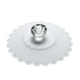 thumbnail image 1 of Copa Tapa Encaje Silicona Diamante Aislamiento Térmico Cubierta Blanco Hugtrwg  Para estrenar, 1 of 5
