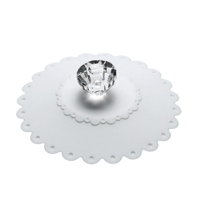 Copa Tapa Encaje Silicona Diamante Aislamiento Térmico Cubierta Blanco Hugtrwg Para estrenar