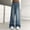 Blue, variant on Girls' Jeans Elastic High Waist Wide Leg High Waist Denim Pants for Teens Kids Clothes Girls Size