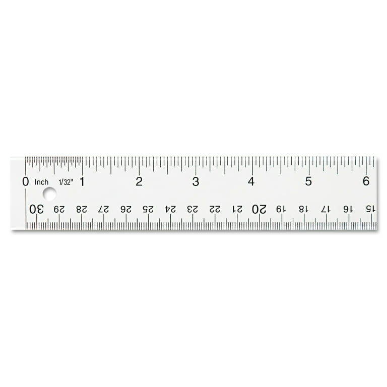 Westcott 12 Transparent Ruler - 12 Length 1 Width - 1/16