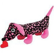 Puppy Love Plush Dog with Printed Hearts, 24 Count