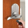 thumbnail image 1 of MiLocks XKL-02SN Digital Lever Handle Door Lock with Keyless Entry via Remote Control and Keypad Code for Interior Doors, Satin Nickel, 1 of 1