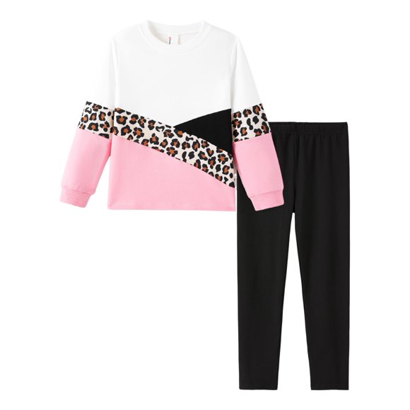 Conjunto de Buzo y Leggings para Niñas PATPAT Talle 8-9