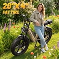 thumbnail image 6 of TST Electric Bike for Women, 20"x4" Fat Tire, 750W Motor 48V/15AH Tested to UL 2849 Standard by SGS, Dual Hydraulic Disc Brakes, Full Suspension, 6 of 9