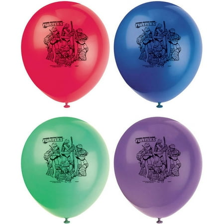 Latex Teenage Mutant Ninja Turtles Balloons, 12 in, Assorted, 8ct
