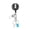 Blue, variant on Ruanlalo Keychain Stretchable Flexible Keyring with Lobster Clasp Pen Holder Lightweight Compact Stainless Steel Silicone Key Chain