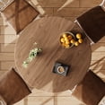 thumbnail image 5 of Rophefx 35.4" Wood Round Dining Table for 4,Modern Kitchen Table with Thick Tabletop,Sturdy Table Legs,Farmhouse Circle Dining Tables for Kitchen,Coffee,Dining Room,Living Room,Walnut, 5 of 9