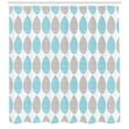 thumbnail image 3 of Ambesonne Grey Blue Shower Curtain, Foliage Arrangement, 69"Wx70"L, Aqua and Warm Taupe, 3 of 3