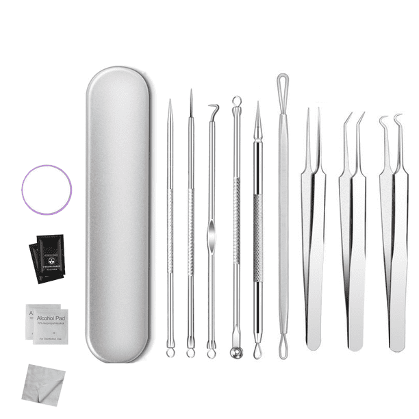Lima para uñas encarnadas con caja de almacenamiento, herramienta para uñas encarnadas de acero inoxidable que incluye juego de cuchillos para uñas