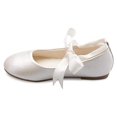 thumbnail image 1 of Chaussures Plates Ballerine Mary Jane Adorables pour Filles avec Ruban, Ivoire 10, 1 of 2