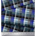 thumbnail image 2 of Soimoi Blue Cotton Duck Fabric Check Check Fabric Prints By Yard 56 Inch Wide, 2 of 4