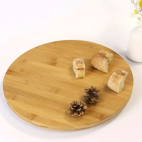 LAMIRO Bamboo Wood 13.8" Cabinet and Table Top Lazy Susan