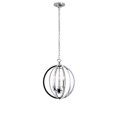 thumbnail image 2 of Dainolite 3 Light Chandelier, Polished Chrome w/Jeweled Accents, 2 of 4