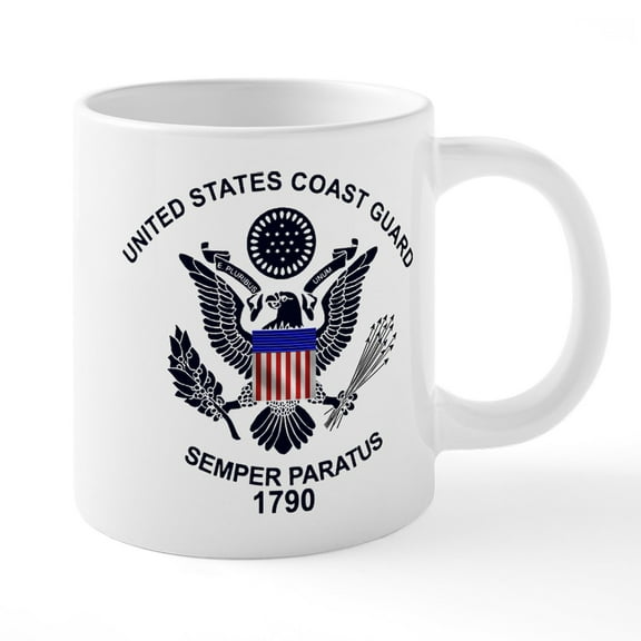 CafePress - Uscg_Flg_D1 - 20 Oz White Ceramic Mega Mug