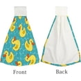 thumbnail image 4 of 1 Pcs Hanging Towels, Dish Towels Cute Duck Swimming Absorbent Hand Towels with Hanging Loop Washcloth for Bathroom Kitchen, 4 of 7