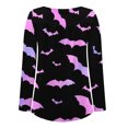 thumbnail image 4 of Ichuanyi Liquidación de mujeres Mujeres Impresión impresa Butones de manga redonda de cuello largo Tops de blusa ICHUANYI WER202308183968, 4 of 4