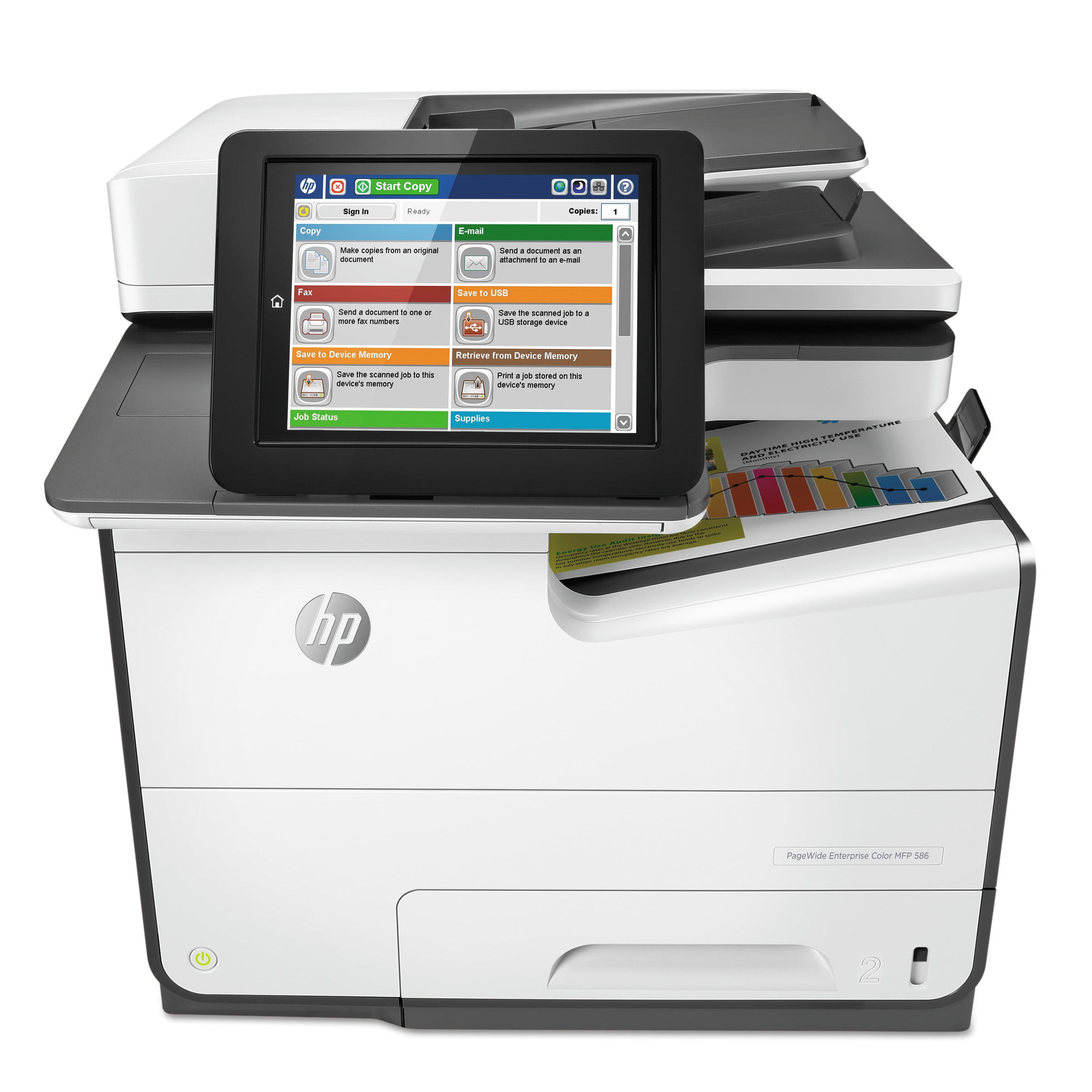 HP PageWide Enterprise Color MFP 586f, Copy/Fax/Print/Scan HEWG1W40A