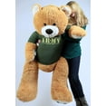 thumbnail image 6 of United States Army Big Plush Giant Teddy Bear Five Feet Tall Honey Brown Color Wears Tshirt that says SOMEONE IN THE ARMY LOVES YOU, 6 of 6