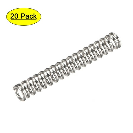 

3mm x 0.5mm x 20mm 304 Stainless Steel Compression Spring 4N Load Capacity 20Pcs