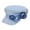 Light Blue, variant on Women's Summer Denim Flat Top Hat With Three Contrasting Color Flowers Fashionable And Face Enhancing Small Beret