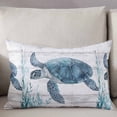 thumbnail image 3 of Ocean Sea Turtle Throw Pillow Cover 16 x 24 Inch Decorative Pillow Cover Summer Coastal Seaweed Vintage Wood Grain Lumbar Pillowcase Seasonal Rectangle Cushion Case for Couch Sofa Bed Living Room, 3 of 7