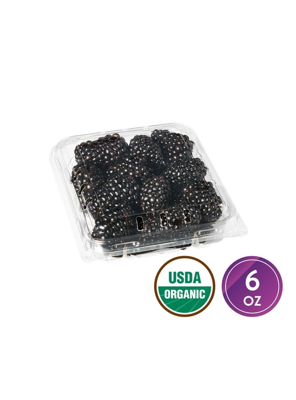 Fresh Organic Blackberries, 6 oz Container